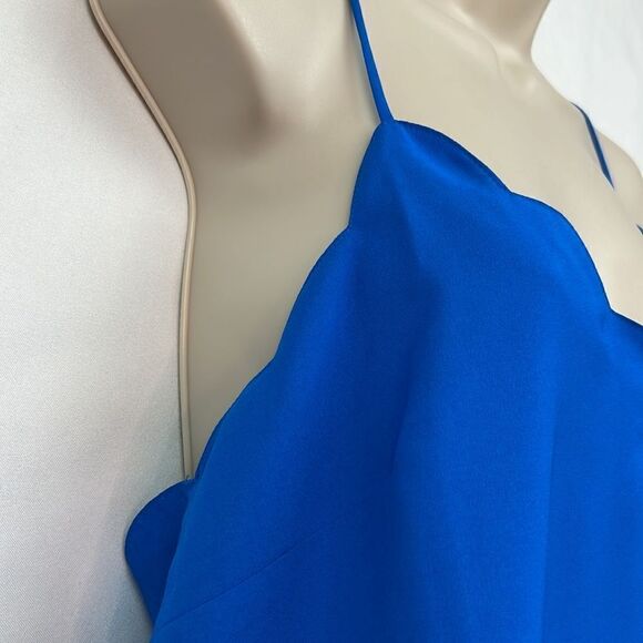 J. Crew Factory Blue Scalloped neck camisole NWT size 14 - Picture 6 of 13